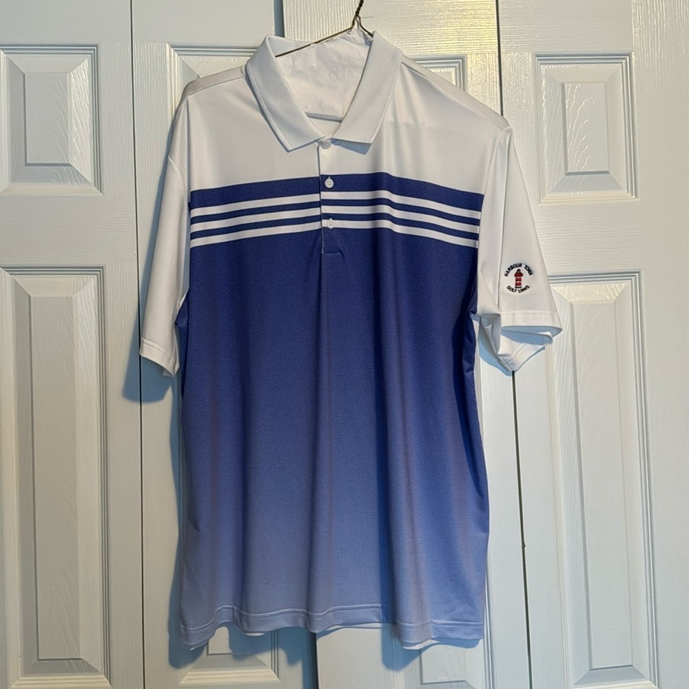 Purple Adidas golf shirt